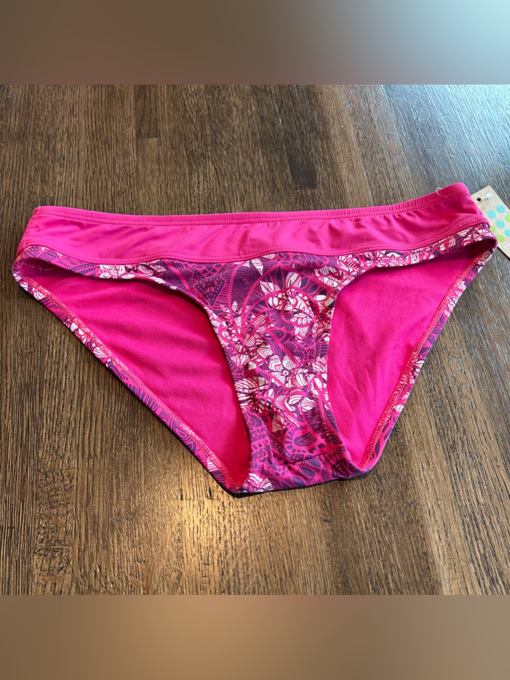 NWT Title Nine/Carve Designs Bikini Bottom Pink Floral Swim Beach - Small